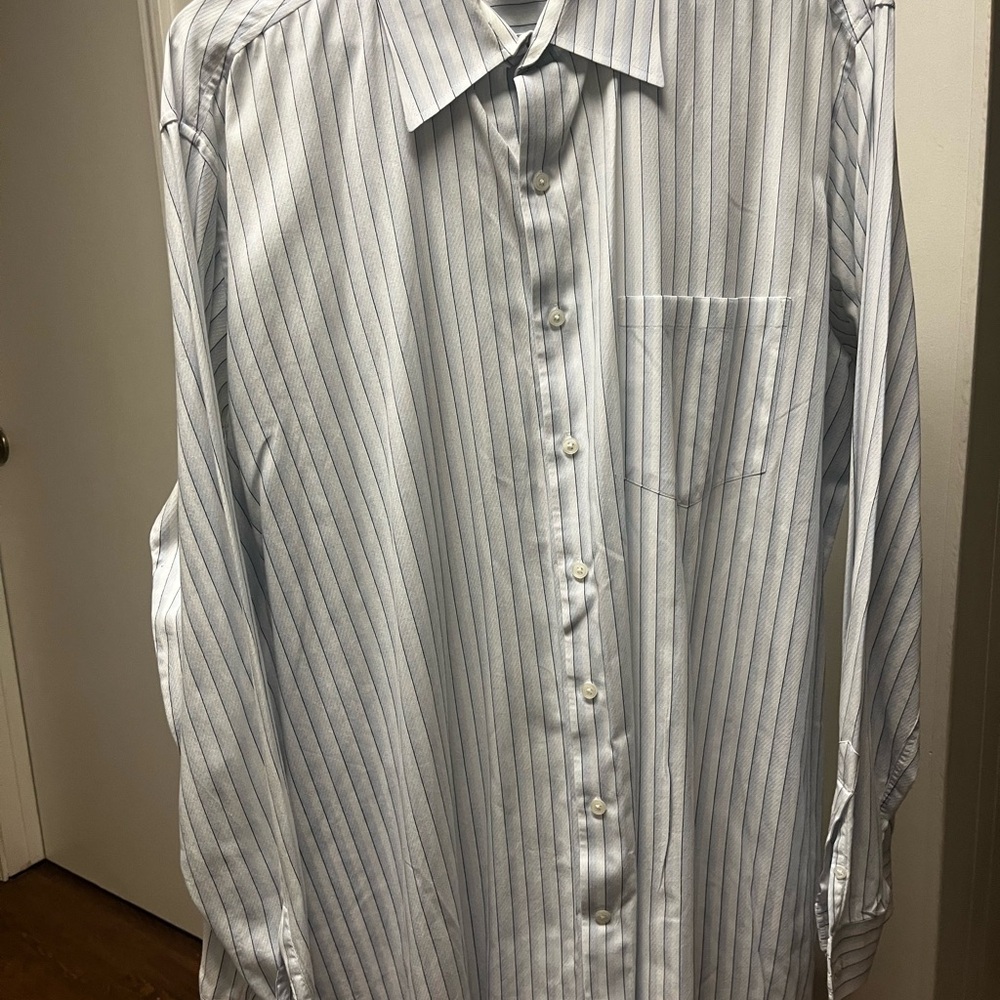 Men's Striped Button-Up Shirt
